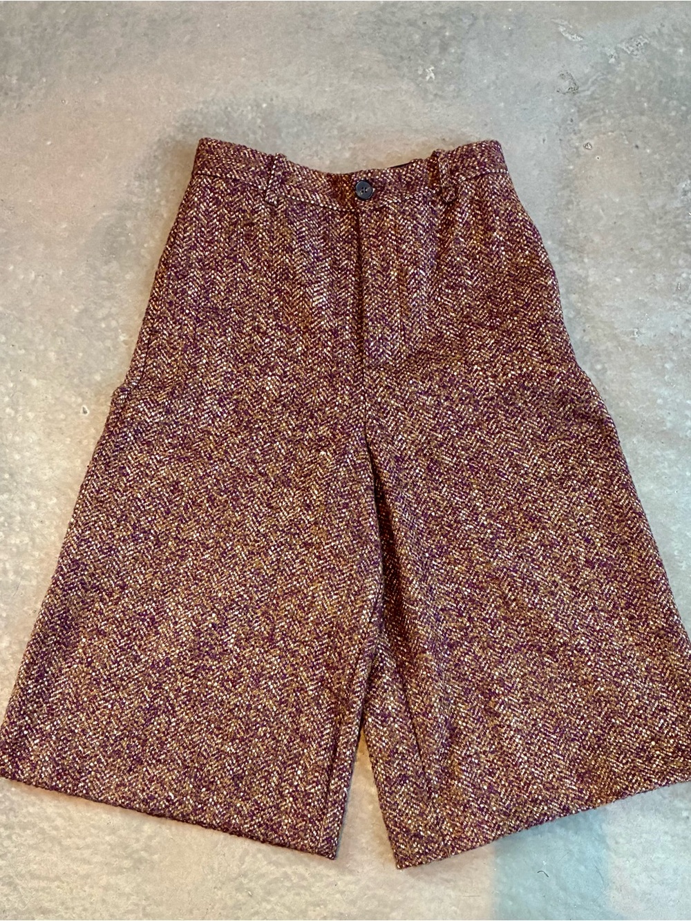 Brown Tweed Designer Culottes